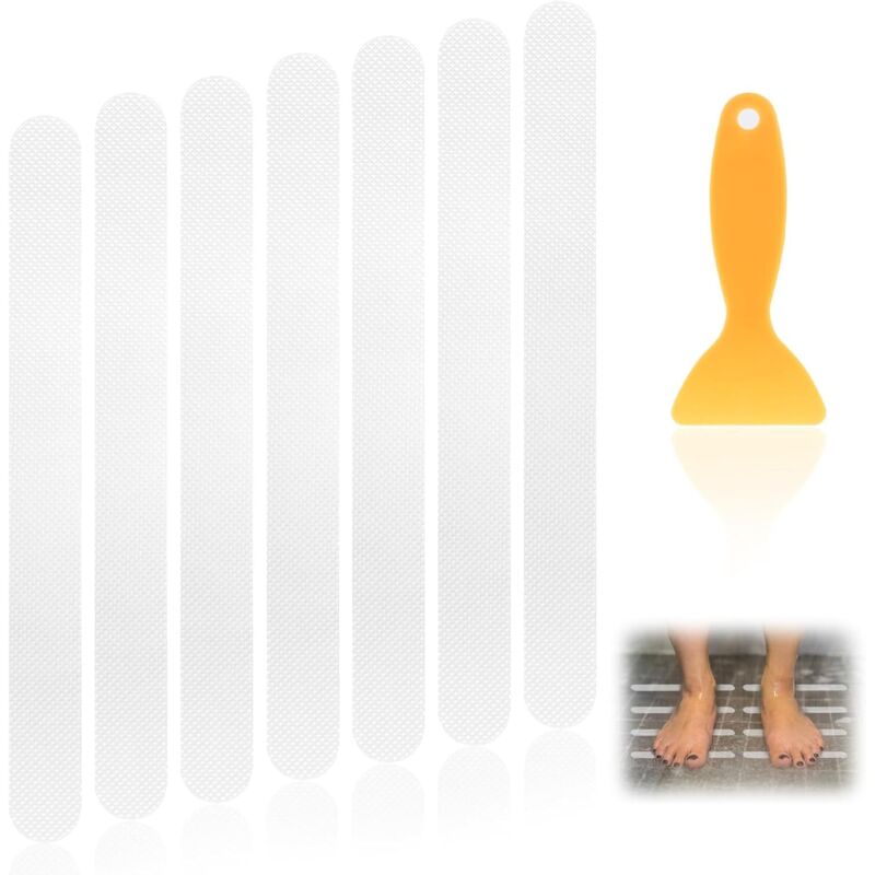 24 Stück Anti-Rutsch-Duschaufkleber, Anti-Rutsch-Badewannen-Sicherheitskleber, Anti-Rutsch-Dusch- und Badewannenstreifen, Aufkleber für Treppen,