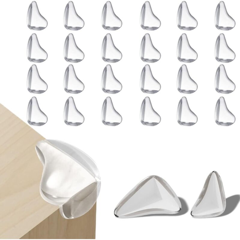 24-teiliger Tischeckenschutz für Babys, Tischeckenschutz, schützt Babys vor Kopf- und Knieverletzungen, geeignet für scharfe Kanten, Tische, Möbel,