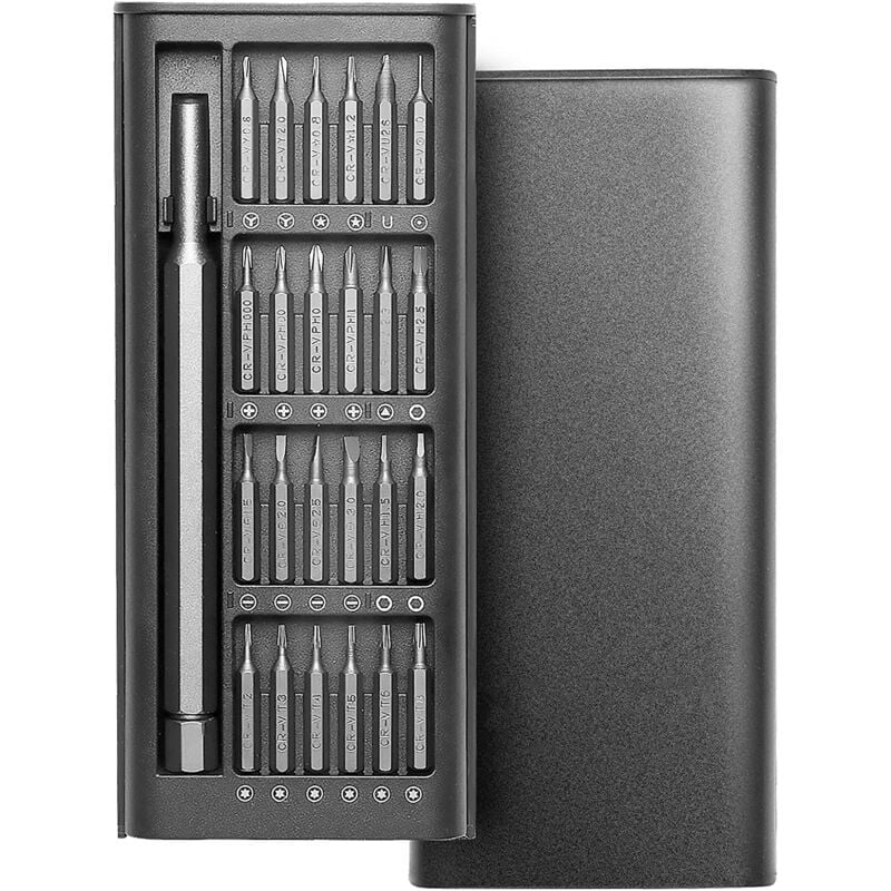 ZVD - 24-teiliges Präzisions-Schraubendreher-Set – Brillen, Kamera, PS4-Controller, Laptop, Handy, Elektronik