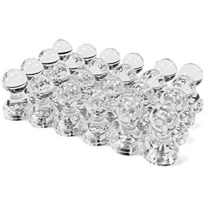 24 transparente Magnet-Miniaturen – perfekte Magnete für Kühlschrank, Kalender, Whiteboard und Karten