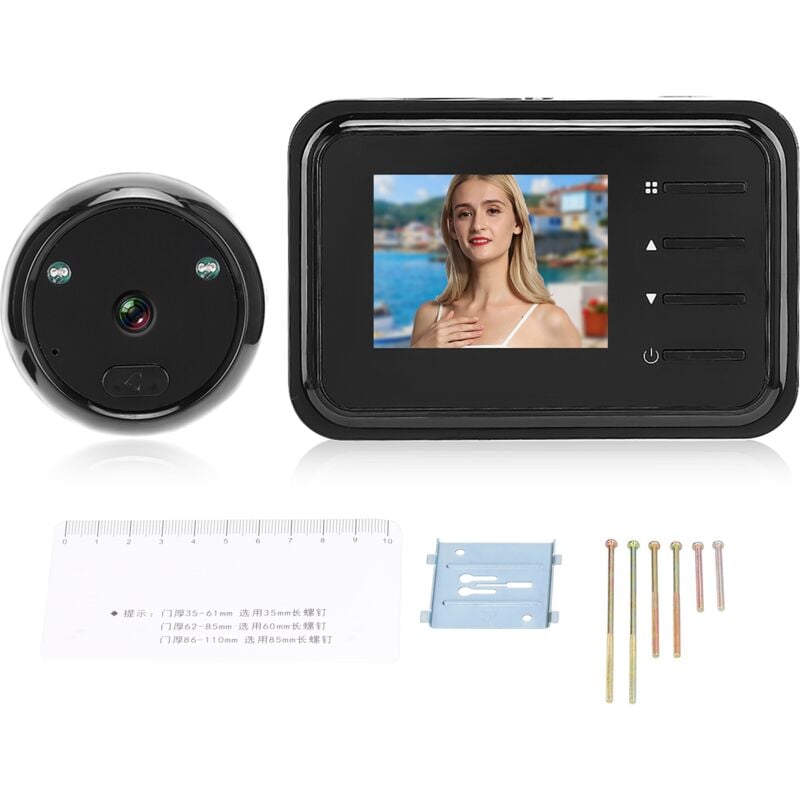 Jeffergarden 2,4-Zoll-Video-Türklingel-Nachtsicht-LCD-Digitalkamera mit 90°-Weitwinkelobjektiv für den Haushalt