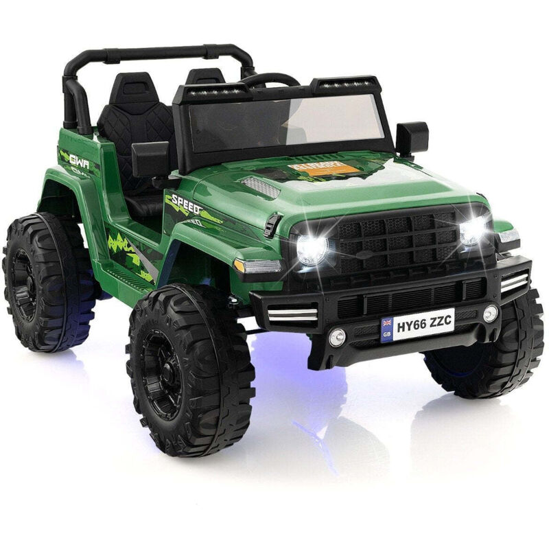 Northix - 24v 2 sitzer kinder elektroauto mit fernbedienung musik hupe led leuchten kinderauto grun