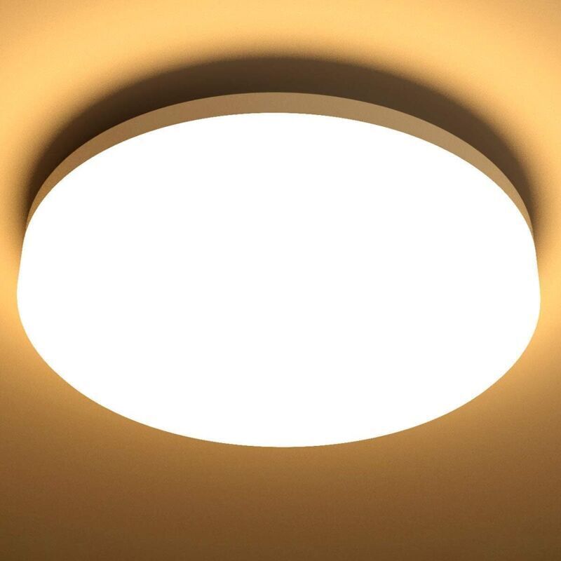 24W LED Deckenleuchte, IP54 wasserdichte Deckenleuchte, Warmweiß 3000K, 1250LM, 120° Abstrahlwinkel, LED Deckenleuchte, ideal für Badezimmer, Balkon,