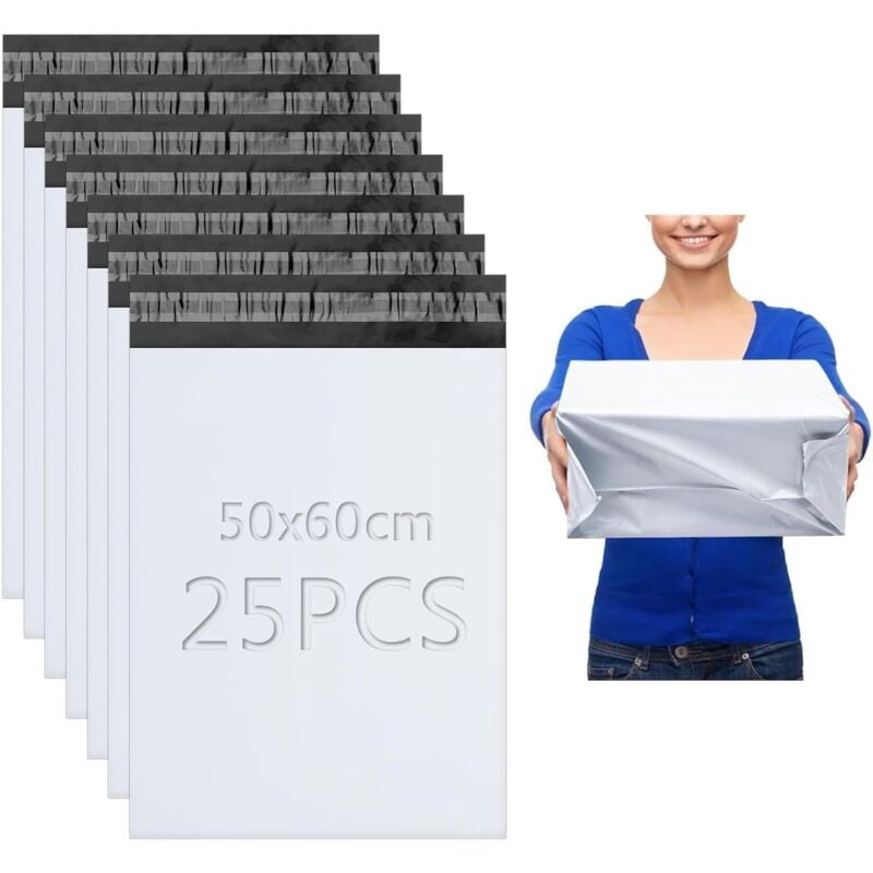 25 Stück Vinted Versandbeutel 50x60 cm Vinted Paketverpackung Plastikumschlag Versandbeutel für Textilien und Schuhkartons