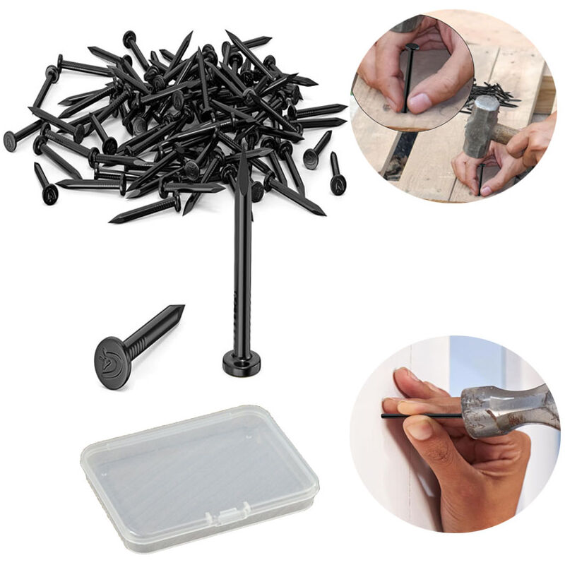 Bluedeer - 250 Stück Stahlnägel, Nägel für betonwände, Nails Verzinkt, Nagel Holzarbeiten Ziegelstein, Stoff Nagel Universelle Einsatzmöglichkeit im