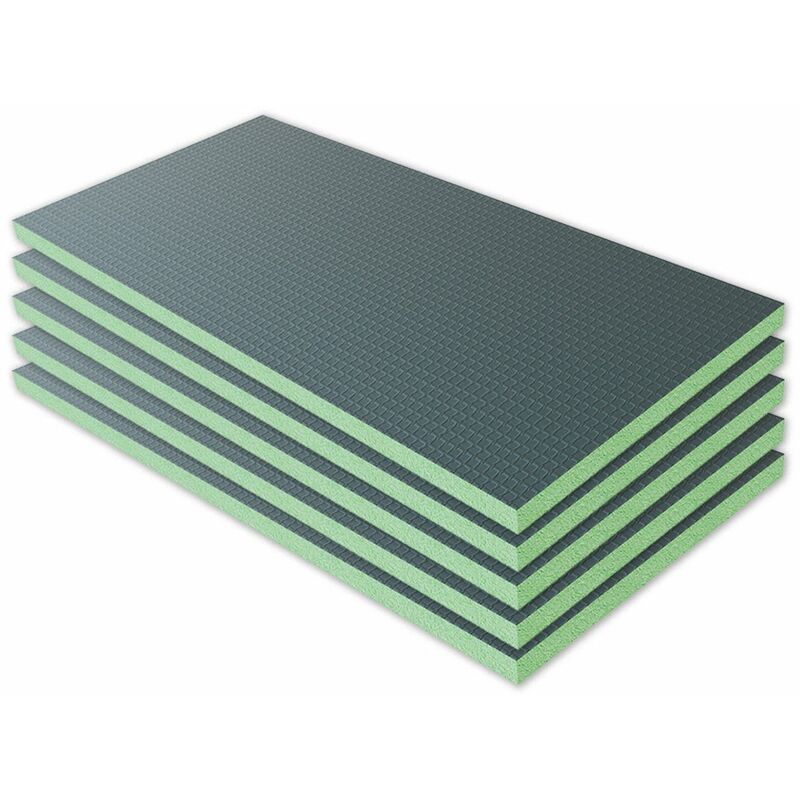 Aica Sanitaire - 1250mm x 600mm x 40mm 5er-Pack xps Platten Perimeterdämmung Sockeldämmung Hartschaumplatten Bauplatte Fliesenplatte