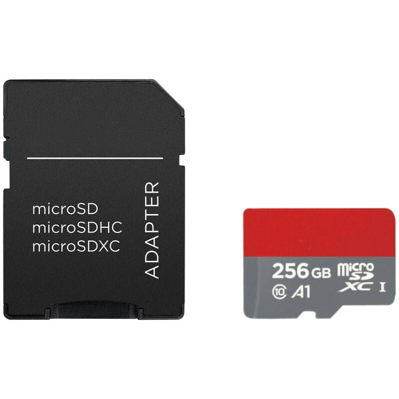 256GB MicroSDXC Speicherkarte mit A1-Spezifikation für Smartphone, Tablet, Digicam, Camcorder, MP3- & MP4-Player, Navi, Notebook, pc