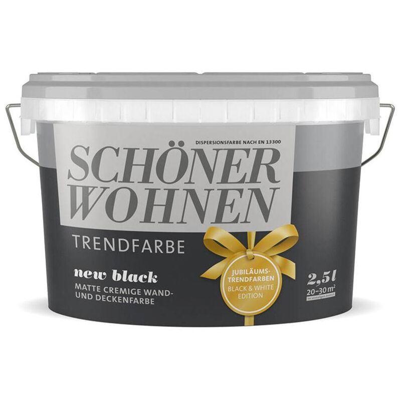 SW Trend Wandfarbe matt 2,5L new black 9538