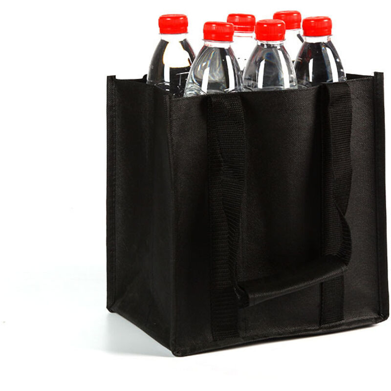 Csparkv - 27 x 18 x 27 cm Flaschen-Tragetasche, 6 Fächer für 6 1,5 l-Flaschen, reißfester und wasserdichter Stoff, ideal für Wasser, Wein, Bier