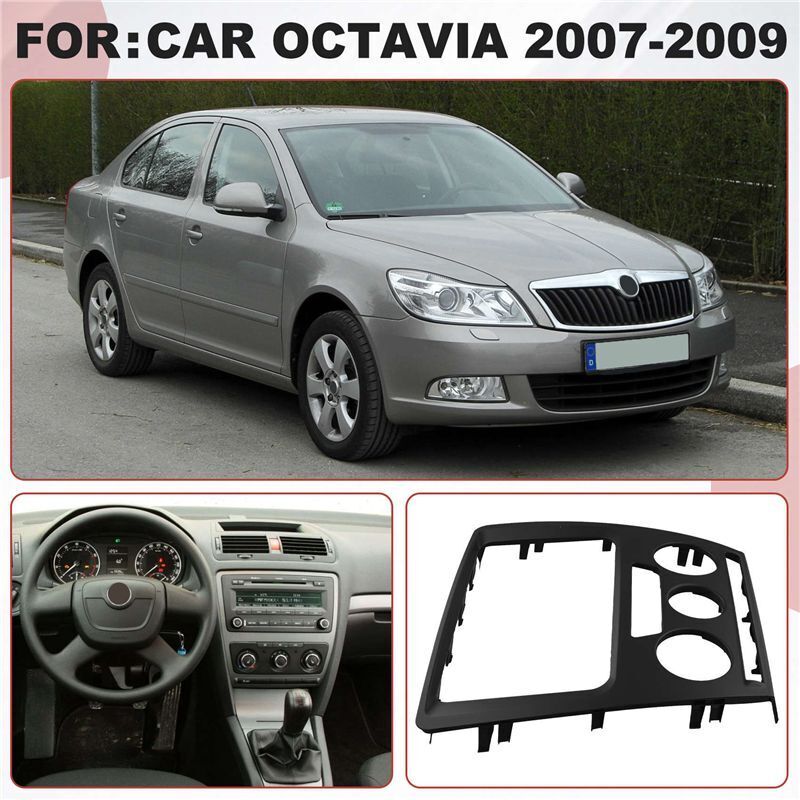 2DIN Autoradio Blende DVD GPS Navigation MP5 Blendenabdeckung für Octavia 2007-2009