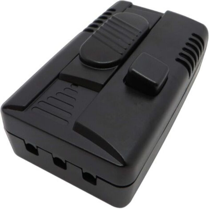 2er-LED-Fußdimmer (108x64x40mm), mit 2 Ausgängen: Dimmer und Schalter, stufenlos dimmbar, für verstellbare LED-Lampen, Zwischenkabel, leise led