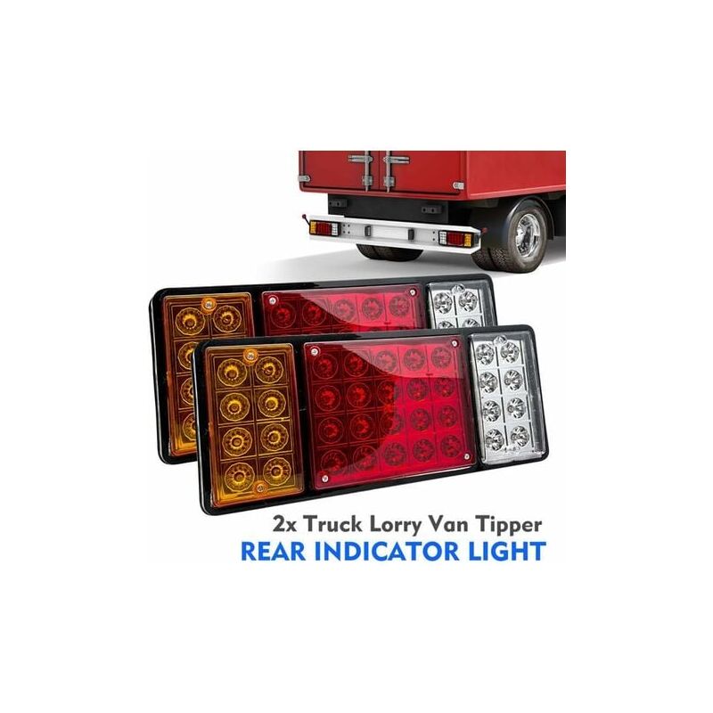 2er-Pack 12V 36 LED-Auto-Rücklichter, Stopp-Blinker für LKW-Anhänger, lkw, Wohnwagen, Lieferwagen, Rückfahrscheinwerfer