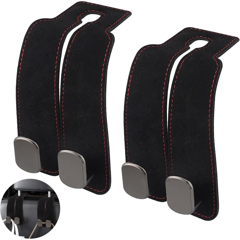 2er-Pack Auto-Kopfstützenhaken, multifunktionale Autositz-Rückenhaken, Auto-Rücksitz-Kopfstützenhaken, Auto-Innenausstattungsaufhänger