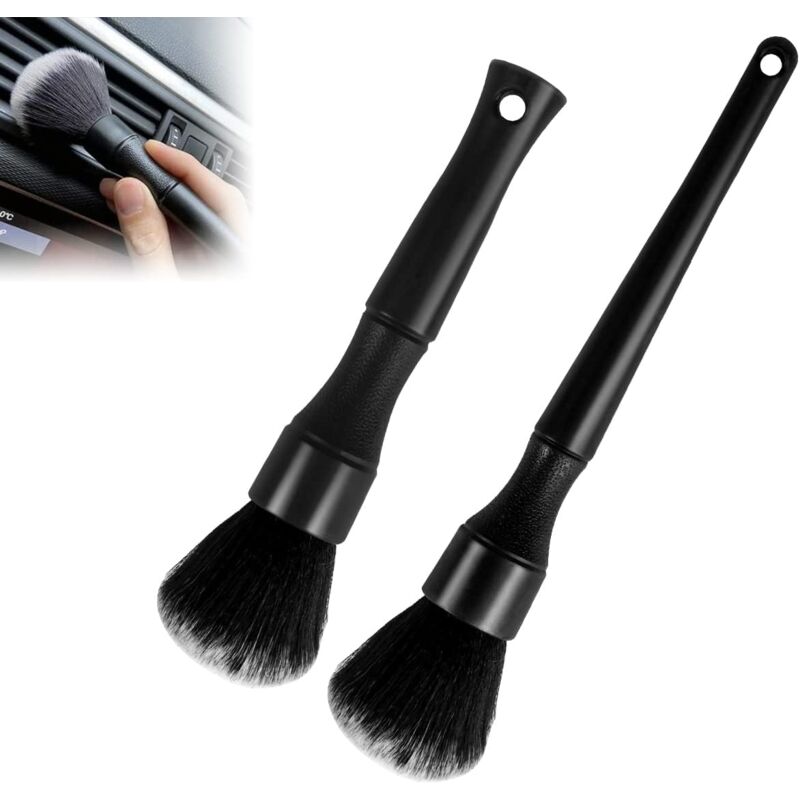 Sjqka - 2er-Pack Auto-Reinigungsbürste, Reinigungsbürste, Detaillierungsbürsten, Auto-Reinigungsrad für Auto, Motorrad, Auto-Detaillierungsbürsten