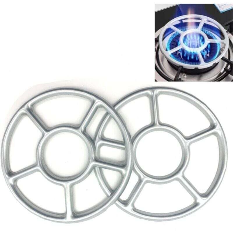 2 confezioni di riduttore di pressione per fornello a gas, supporto per padella wok, supporto per gas da cucina per moka da caffè caldo (6,1