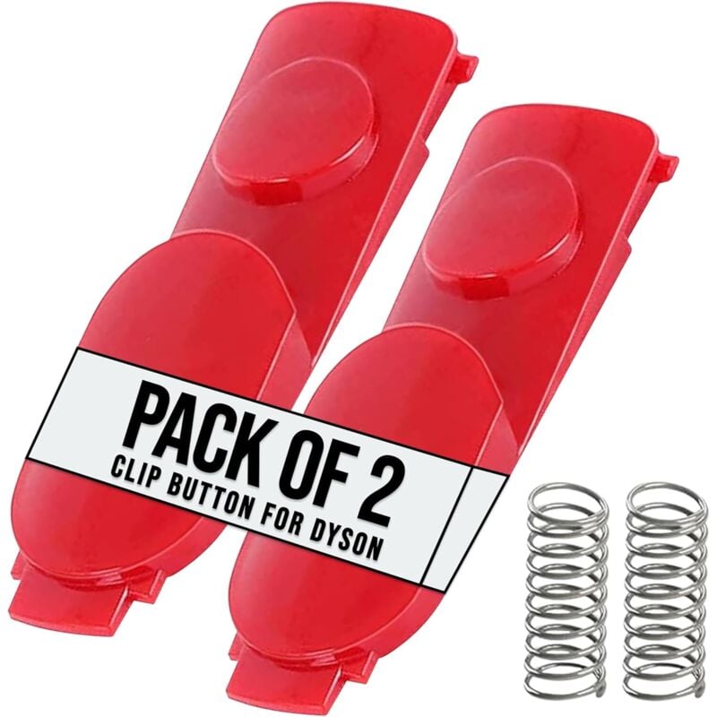 2er-Pack Dyson Clip-Verriegelungsknöpfe mit Feder für Dyson V7 V8 V10 V11 V15 – robuste Ersatzteile für Dyson-Bürste und -Rohr