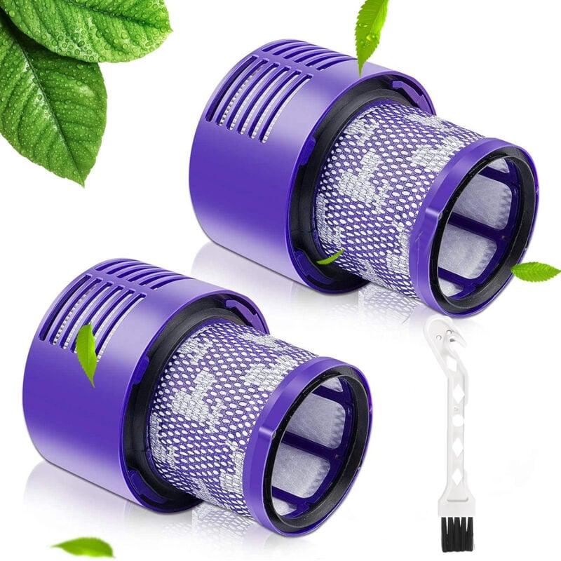 2er-Pack Dyson für V10 Sv12-Serie, waschbare, wiederverwendbare Ersatzfilterbürste, Dyson v10-Filterzubehör für Staubsauger (mit Bürste)