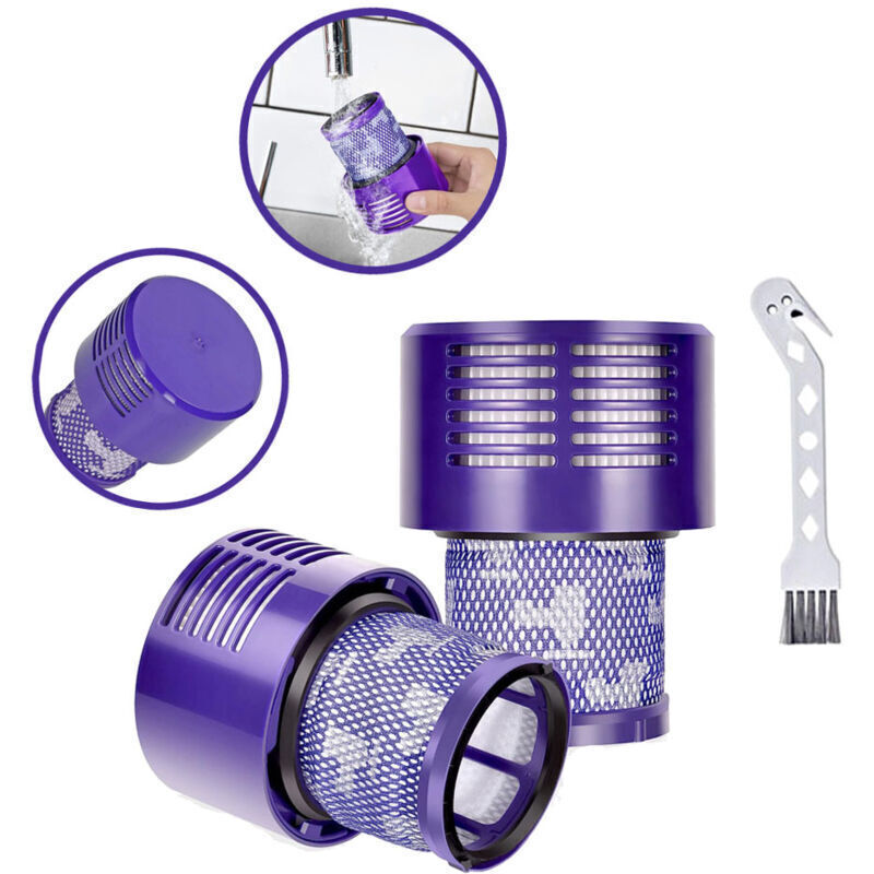 2er-Pack Filter für Dyson V10 und SV12 Serie, Motorhead Akku-Staubsauger, Ersatz für DY-969082-01, V10 Filter kompatibel mit Dyson Cyclone V10