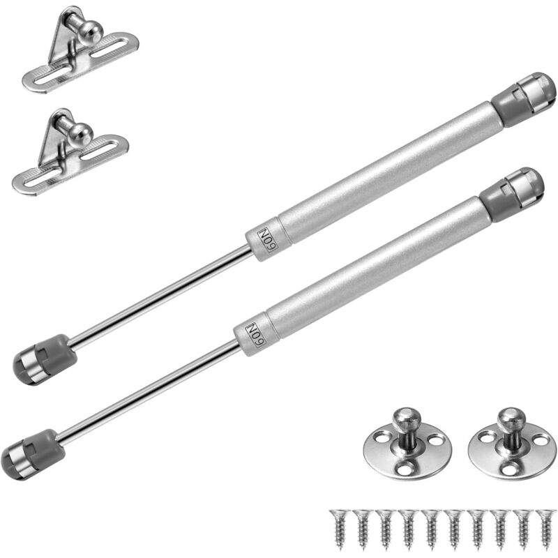 2 Pack Gas Springs, 60N Gas Springs for Furniture, Pistons for Kitchen Doors, Gas Piston for Doors, Cabinet Hinge, Damper Arm for Furniture Hinge