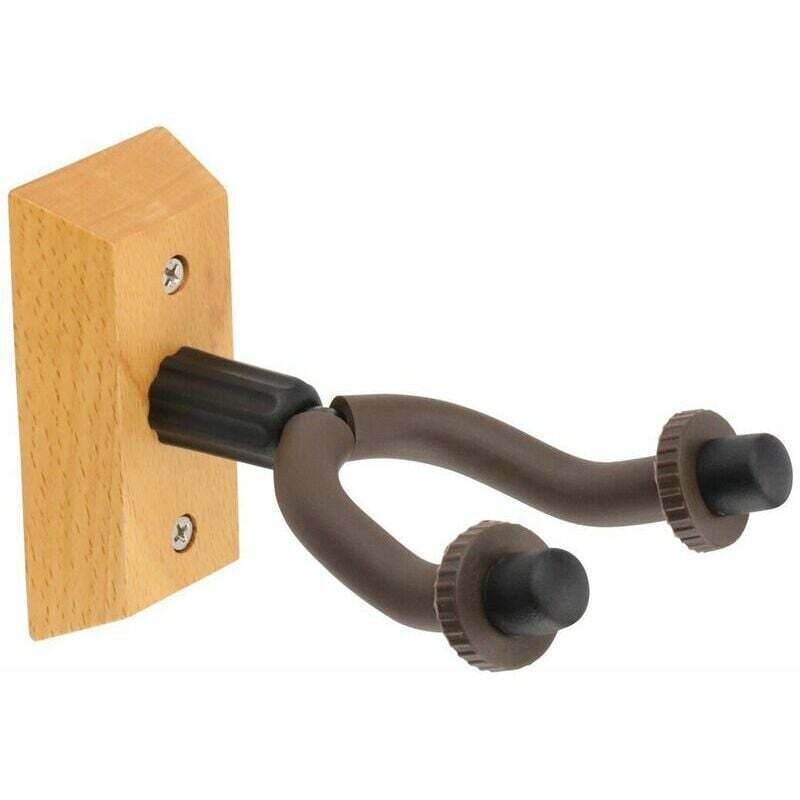 2er-Pack Gitarren-Wandhalterung, Gitarrenhaken, drehbar, Gitarren-Wandhaken aus Massivholz, Buchensockel, V-förmiger Gitarrenhalter, für akustische