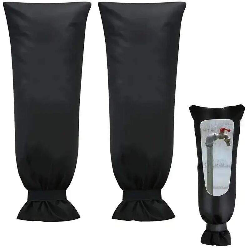 2er-Pack große Wasserhahnabdeckungen zum Schutz vor Frost im Winter, 52,1 x 20,3 cm, Winter-Lätzchenabdeckungen, wiederverwendbar, dicker,