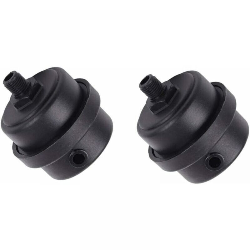 2er-Pack Luftkompressor-Schalldämpferfilter, Kunststoffgehäuse, Kolbenschalldämpfer für Ventilatoren, Luftkompressoren, Kessel usw. (1/4PT 12 mm)