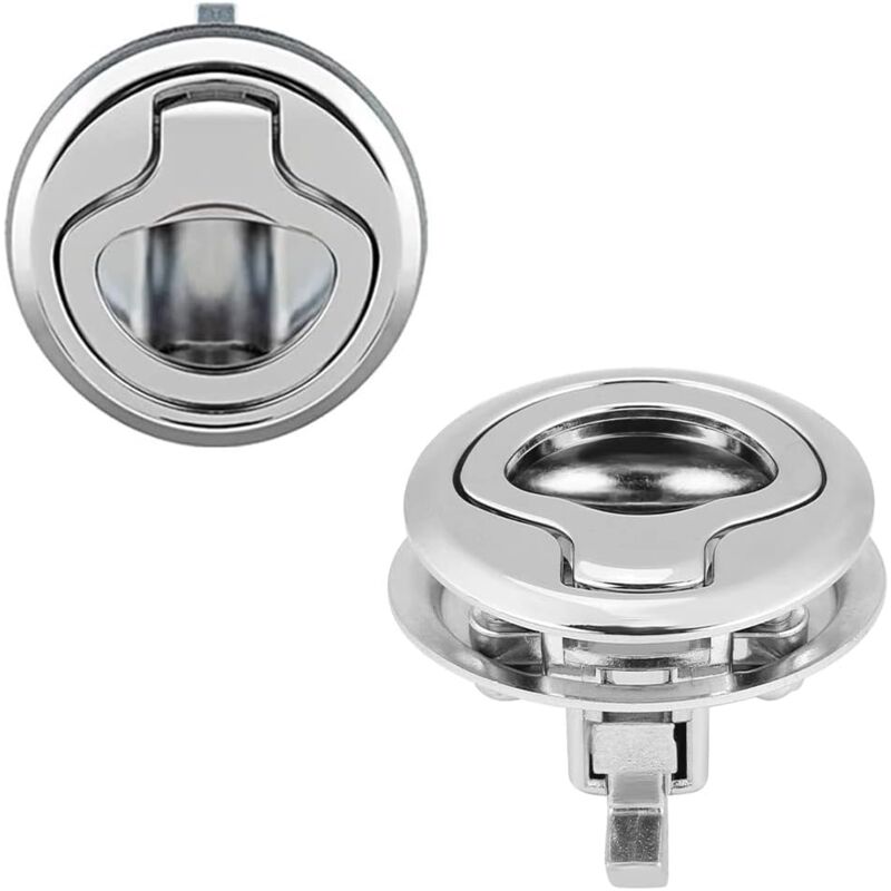 Qiedie - 2er-Pack Luken-Zugriegel, Bootsdeck-Riegel, Griff-Lift-Slam, Zinklegierung 1,5 Zoll für die Marine-Jagd, Bootsschranktüren.