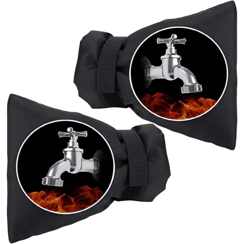 Ulisem - 2er-Pack Outdoor-Wasserhahnabdeckung, Winter-Wasserhahnabdeckung, Frostschutz-Wasserhahnabdeckung, wasserdicht, Winter-Wasserhahnschutz, für