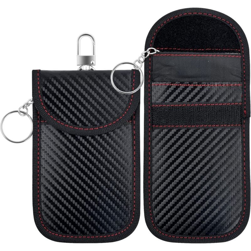 2er-Pack signalblockierende Faraday-Tasche, Signalabschirmtasche für Autoschlüssel, RFID-Signalblockiertaschen, Faraday-Tasche, Schutzhüllen für