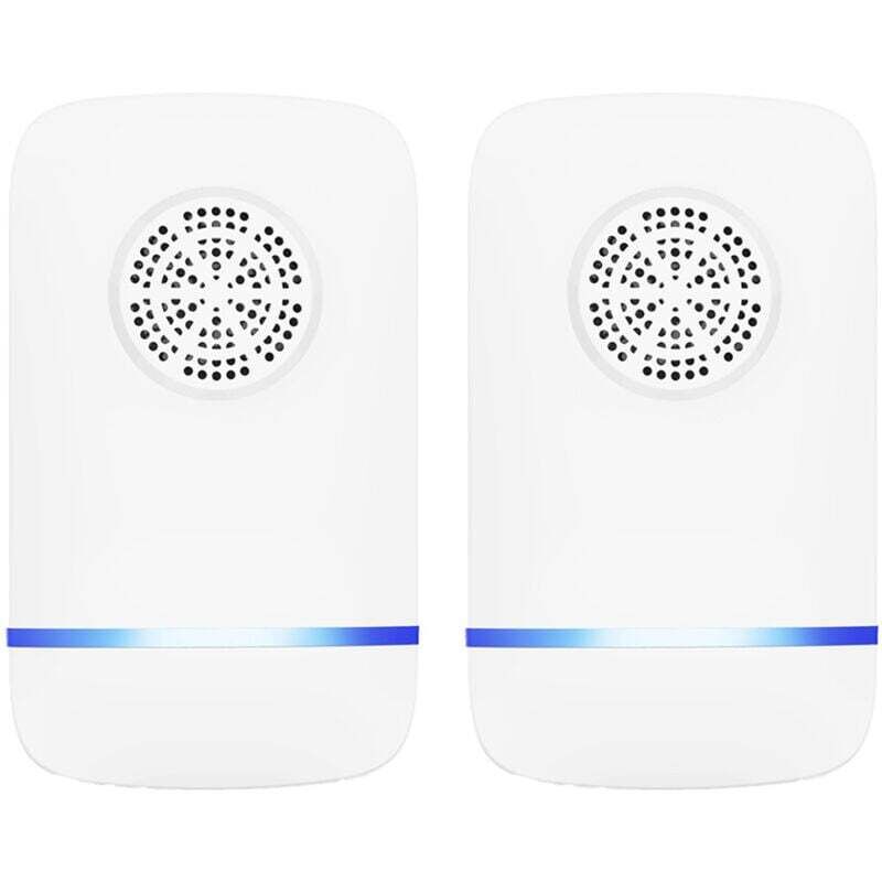 2er-Pack Ultraschall-Nagetierabwehrmittel für Mäuse und Ratten, elektronisches Insektenabwehrmittel für den Innenbereich – Anti-Kakerlaken,