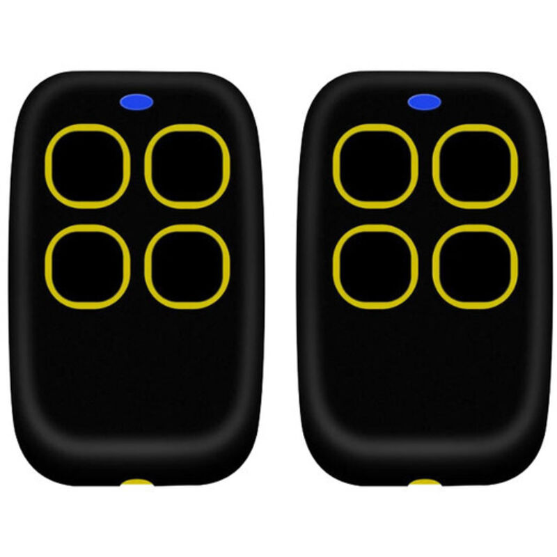 2er-Pack Universal-4-in-1-Torfernbedienung, universelle Multifrequenz-Rolling-Code-Fernbedienung von 250 bis 913 MHz. Programmierbare