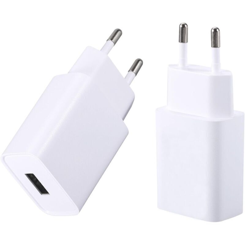 2er-Pack USB 5V/1A-Ladegeräte mit Netzteil für Mobiltelefone, E-Reader, Kopfhörer und Smartwatches