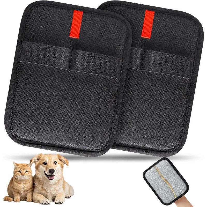 2er-Pack wiederverwendbare, elektrostatische Handschuhe zur Tierhaarentfernung – effektive Handschuhe für die Fellpflege von Haustieren und Katzen