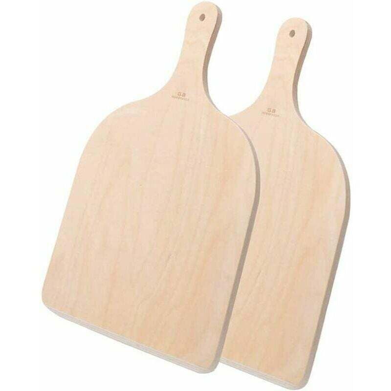 2er-Set Pizzaschaufeln aus Holz, Pizzapaddel für Pizza, Pasteten, Brot