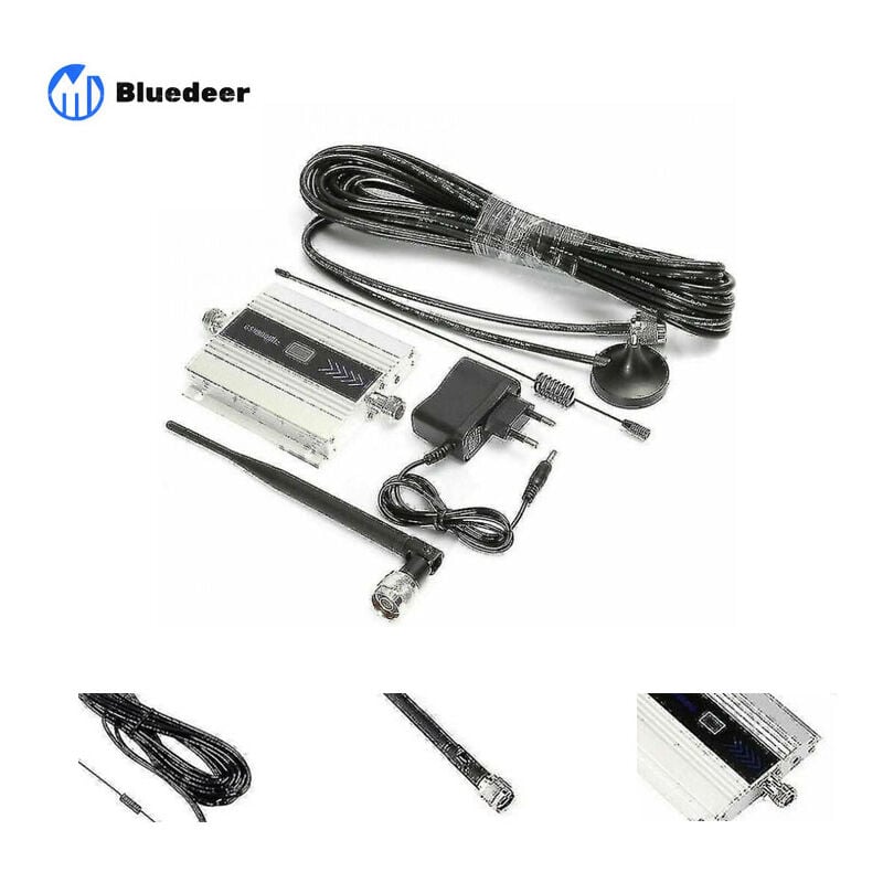 Bluedeer - 2G/3G/4G lcd gsm 900 MHz Handy-Signalverstärker, Handy-Signalverstärker, Verstärker, Repeater + Antennen-Kit (für Zuhause)