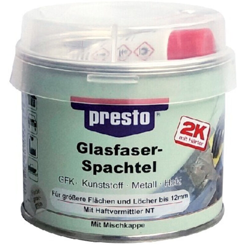 Presto - 601013 2K-Glasfaserspachtel grau-grün, Härter rot 250 g