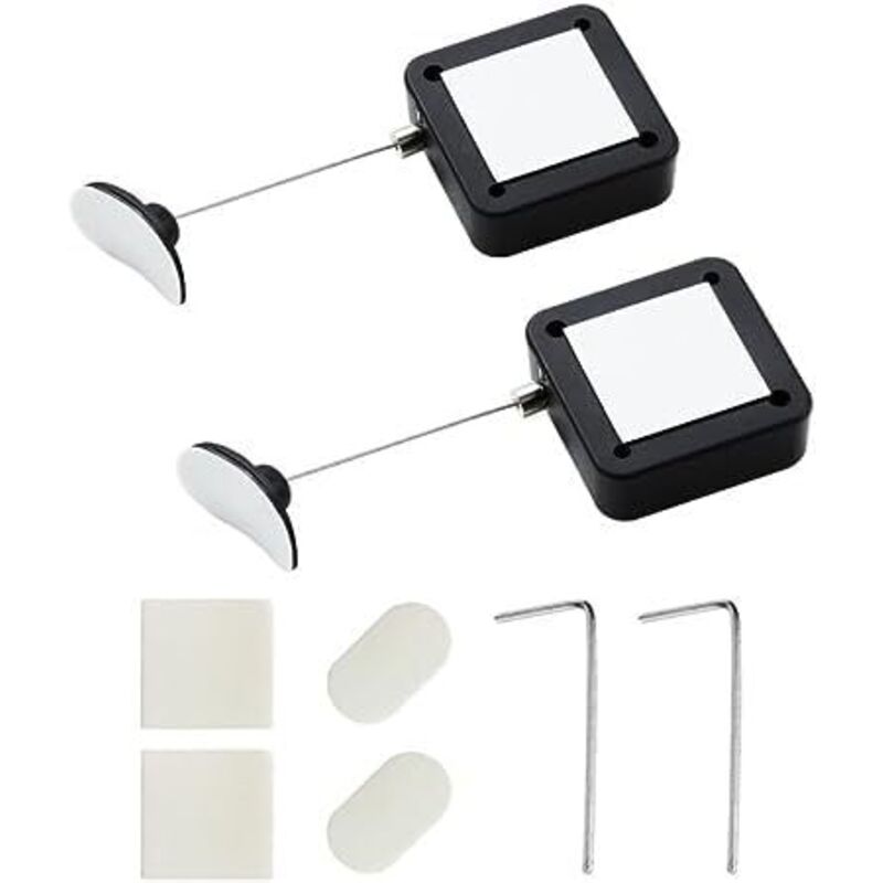 2M Einziehbares Fernbedienungs Sicherheitskabelschloss-2 Pcs, Ferngesteuertes Anti-Verlust-Seil, Anti-Diebstahl Kabelbox, Ferngesteuertes