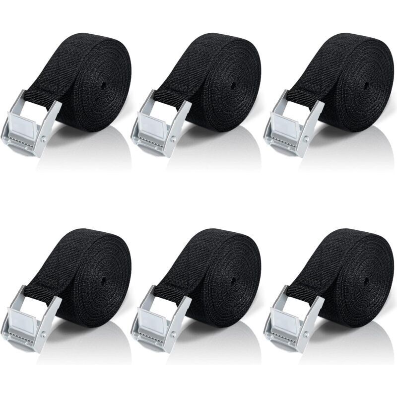 Odipie - 2M Spanngurt, 4 Stück Ratschengurt mit Spannschnalle aus Zinklegierung zur Befestigung von Motorrad/Auto/Fahrradträger/Gepäck