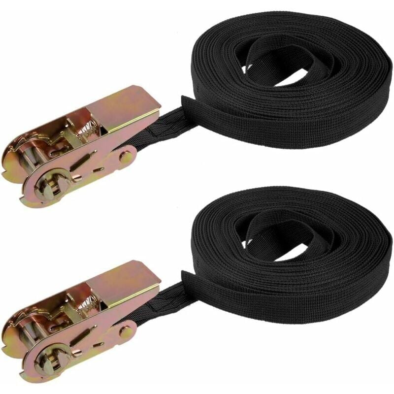 Linghhang - 2Pcs 5m x 25mm Zurrgurt Ratsche Ladung Straps Arbeits Last