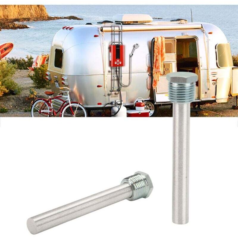 2Pcs Anode Rod Rugged Reliable 1/2in NPT Thread Blue Zinc Cap Magnesium Anode Rod for RV Hot Water Heaters (2Pcs Anode Rod Rugged Reliable 1/2in NPT