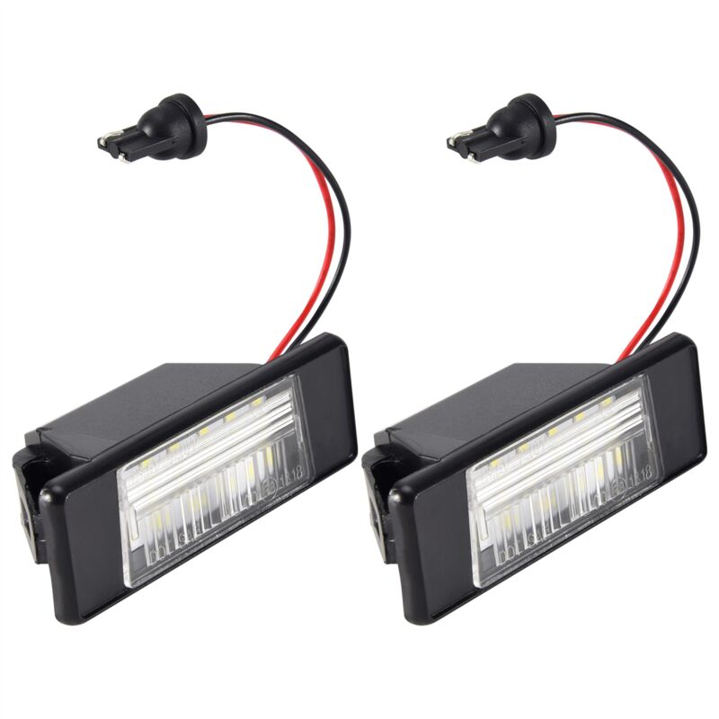 Tlily - 2Pcs Auto 18Leds Kennzeichen Lichter Kunststoff für Juke Primera Helle Led Anzahl Lizenz Licht
