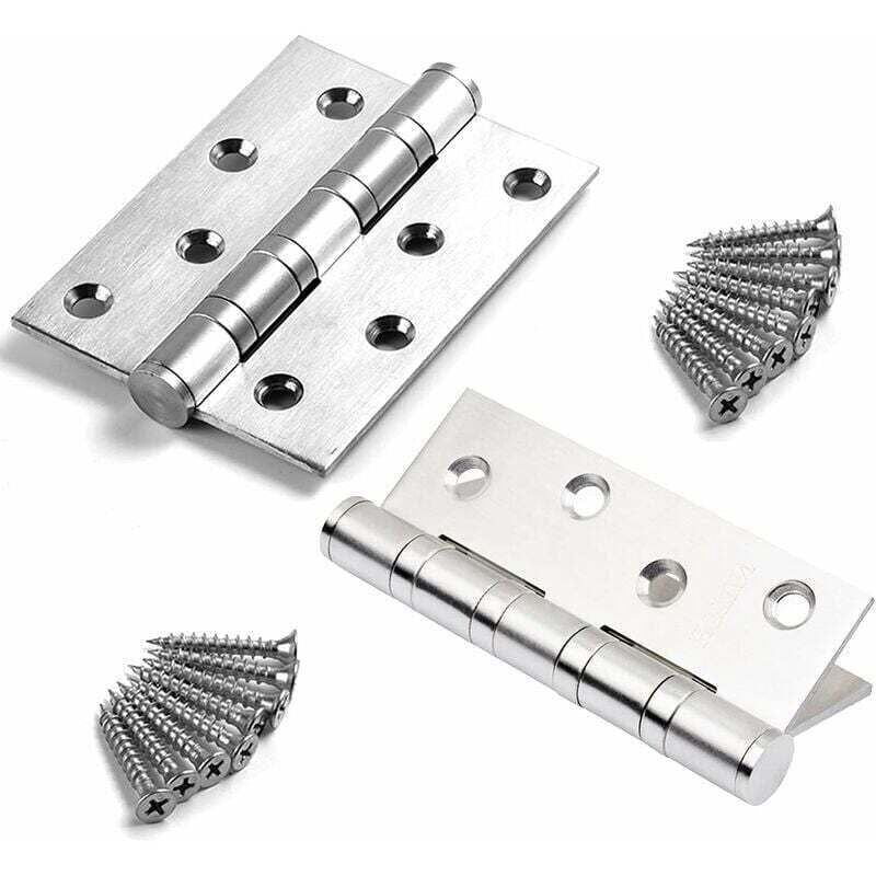 SNQ - 2Pcs Charniere Porte Lourde, Exterieur Charnière Inox,Paumelles Charniere Porte Bois Charnières Acier Inoxydable Connecteurs Maison Pour Maison