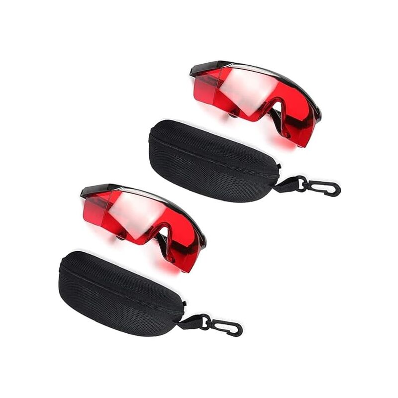 Jusch - 2PCS Laserschutzbrillen Brillen für Laserschutzbrillen (Rot)