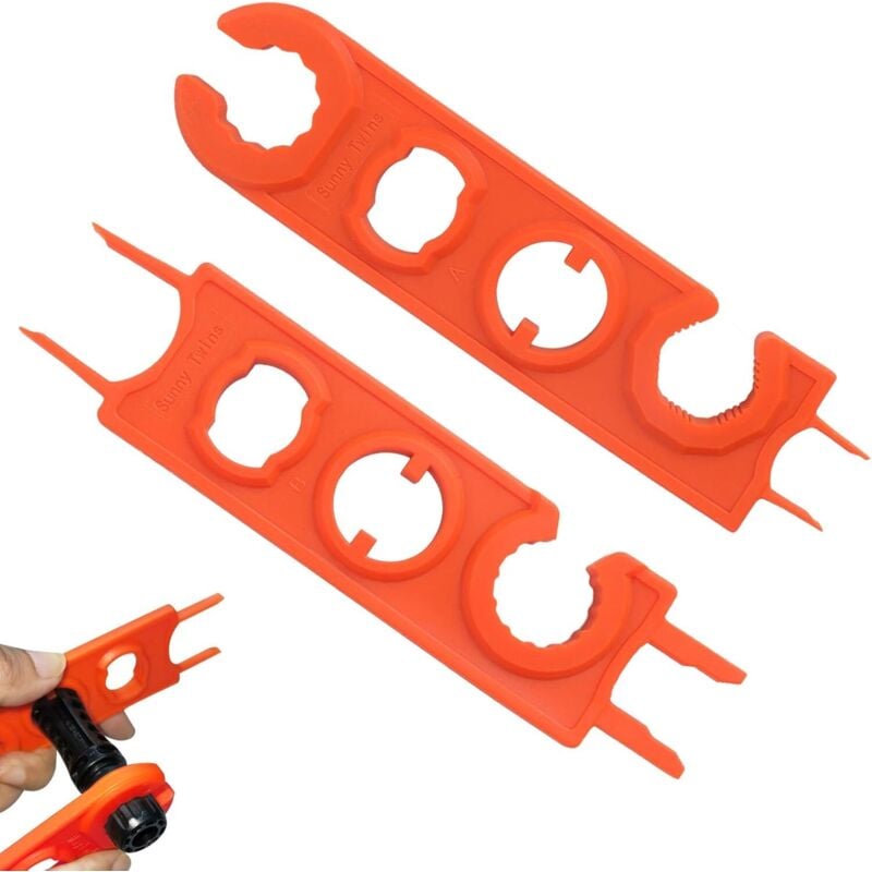 2Pcs MC4 Solar Upgrade Schlüssel Solar Sockel Montage Werkzeug Steckschlüssel Stecker Plug-in Release Werkzeug Orange