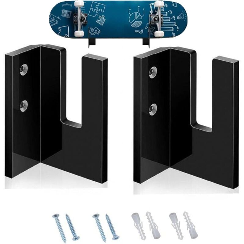 Shining House - 2Pcs Skateboard Wand Montieren Longboard Display Rack Skateboard Lagerung Racks für Ski Wasser Ski Elektrische Skateboard