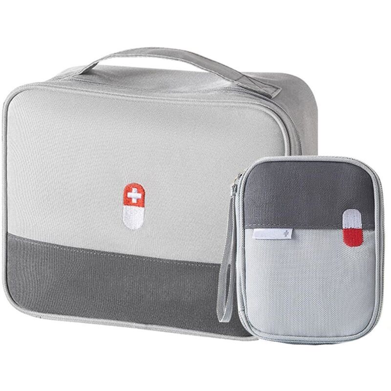 2stk Medikament Tasche Große Kapazität Medizinische Notfalltasche Leer wasserdichte Medizin Aufbewahrungstasche Tragbar Medikamententasche Für Home