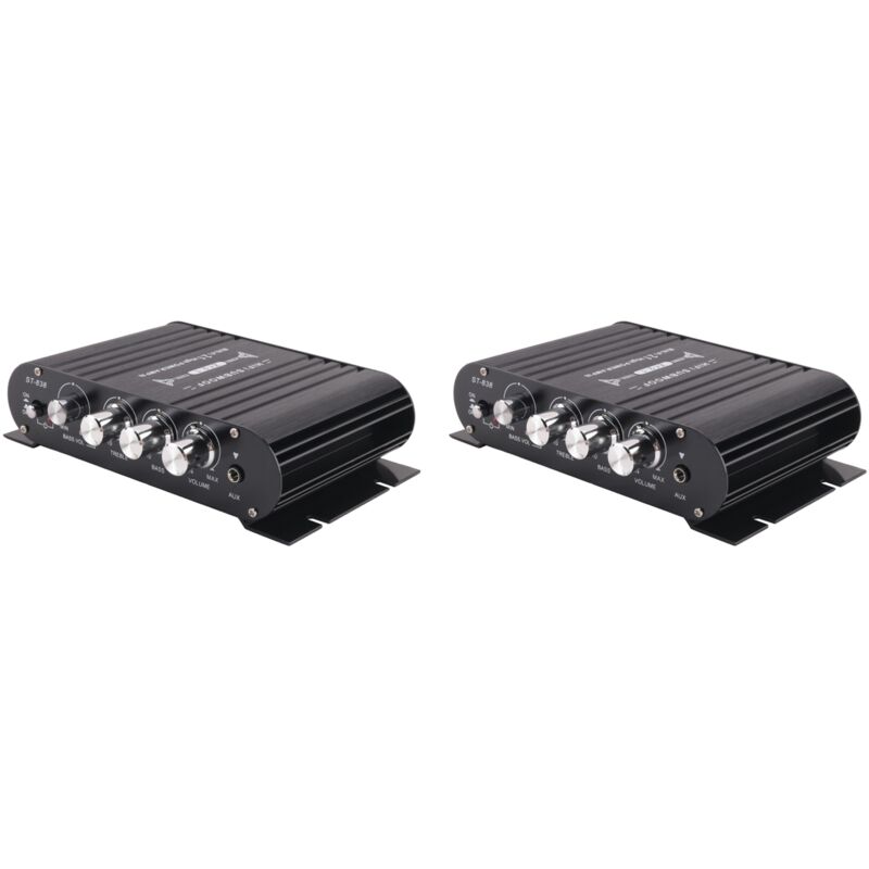 2X -838 HiFi-VerstäRker 2.1-Kanal-Auto-MP3-Mini-VerstäRker AUX-Eingang Hoch- und Tiefbasseinstellung Super Bass 20Wx2+40W VerstäRker