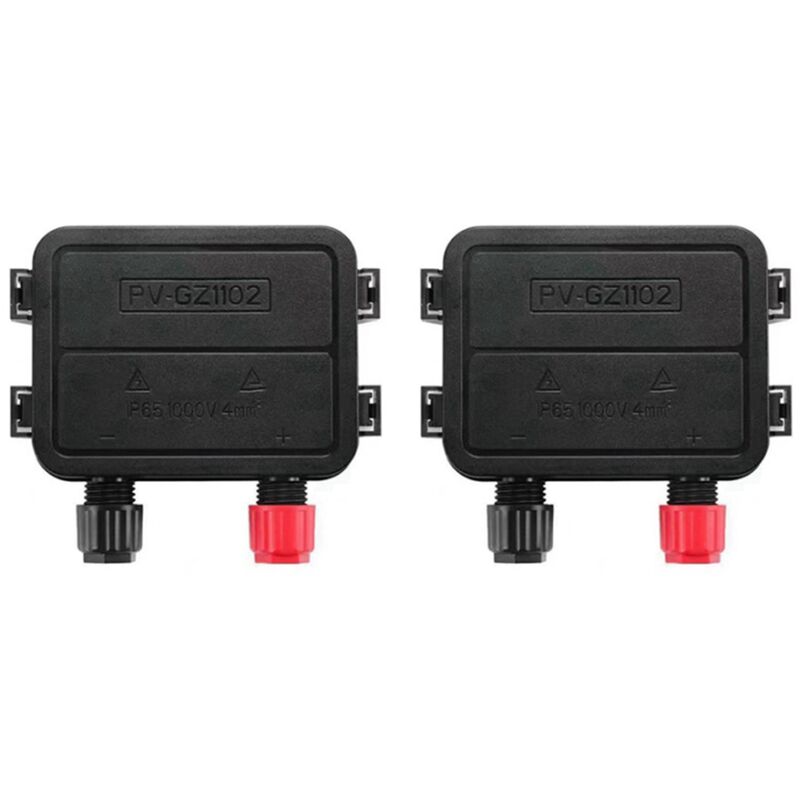 2X Anschlussdose für Photovoltaik-Solarmodule, 60-1500 W, Wasserdicht, IP67, für AnschlusszubehöR für Photovoltaik-Solaranlagen