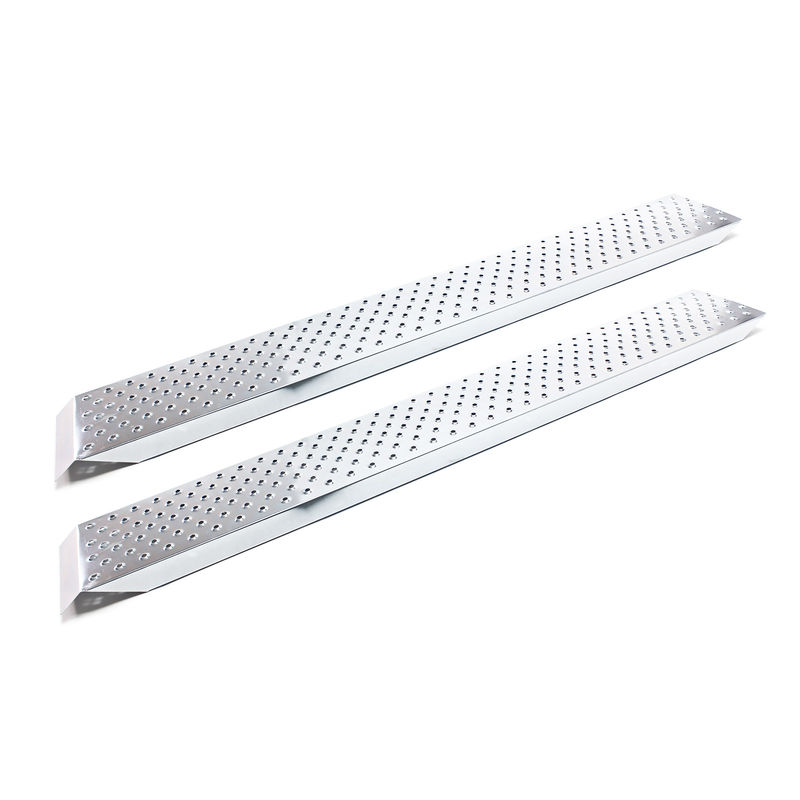 2x Auffahrrampe 160x22,5 cm 400 kg für Motorrad atv Quad, Auffahrschiene verzinkter Stahl, Verladerampe rutschsicher, gestanzte Löcher - Wiltec