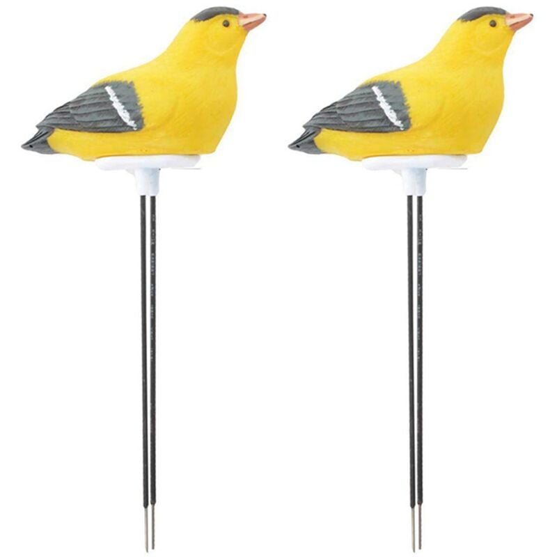 2X Boden Feuchtigkeits Messer Bewässerung Alarm Pflanze Wasser Tester Hygrometer Sensor Garten Werkzeug Kit (Gelb)